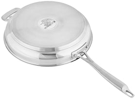 Cuisinart professional skillet is oven-safe up to 500°F for finishing dishes.