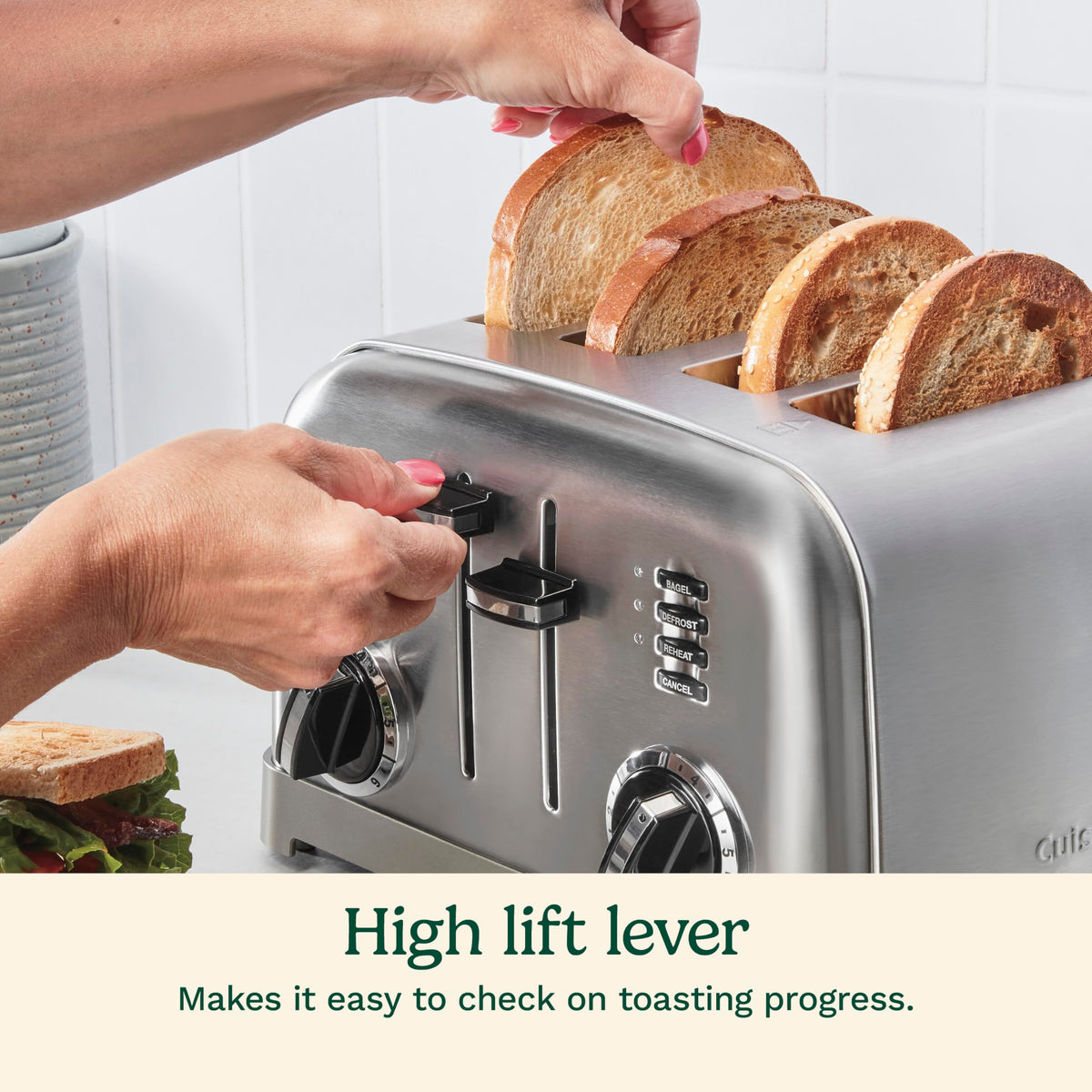 Cuisinart removable crumb tray for quick cleanup