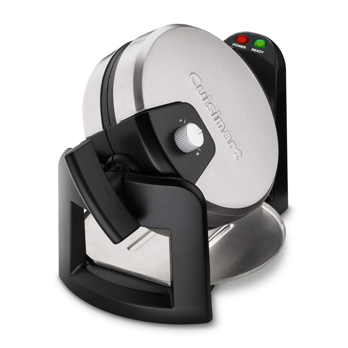 Cuisinart Round Flip Belgian Waffle Maker nonstick plates release waffles smoothly