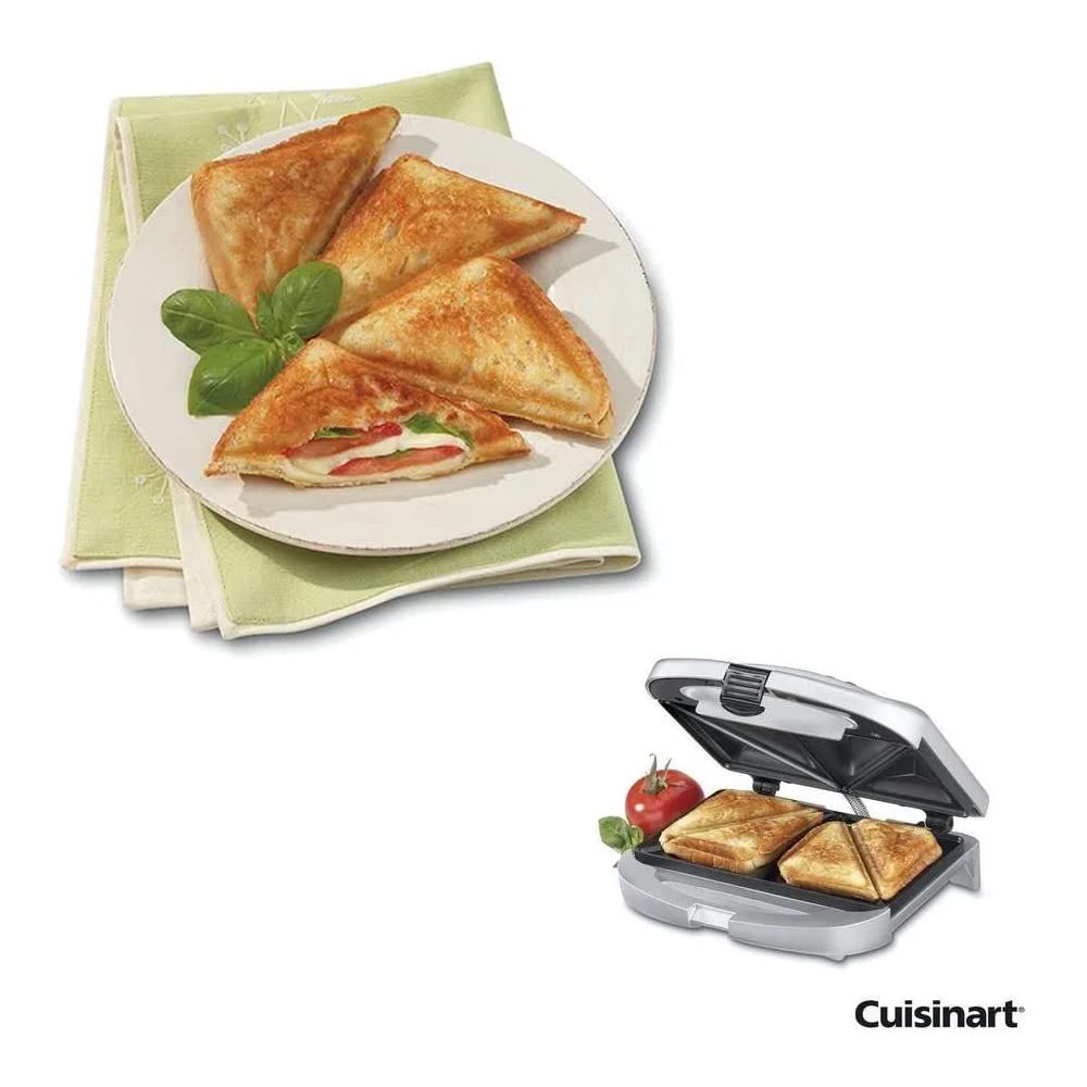 Cuisinart sandwich grill nonstick plates for easy cleanup and storage