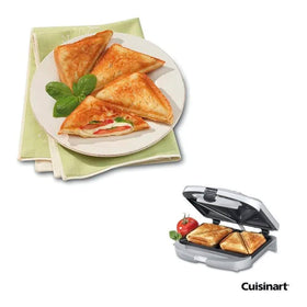 Cuisinart sandwich grill nonstick plates for easy cleanup and storage