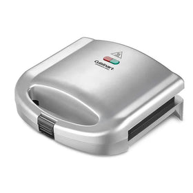 Cuisinart sandwich grill silver front view for quick two-serving meals