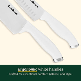 Cuisinart santoku knife with ergonomic grip for comfortable use.