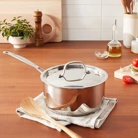 Cuisinart 3-Quart Saucepan with cool grip handles for safe, comfortable lifting.