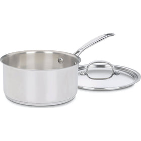Cuisinart 3-Quart Saucepan with measurement markings for precise cooking prep.