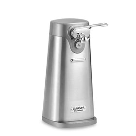 Cuisinart SCO-60 Deluxe electric can opener in brushed stainless steel for smooth one-touch opening.
