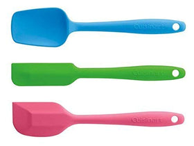 Cuisinart silicone mini spatula with angled edges for precise scraping.
