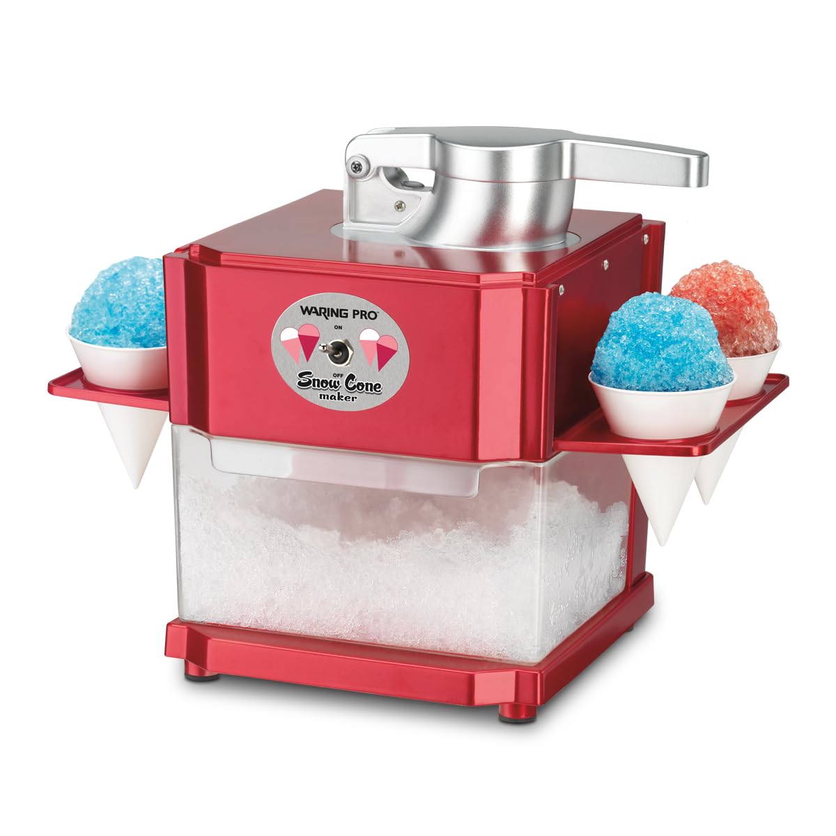 Cuisinart Snow Cone Maker front view, compact home ice solution