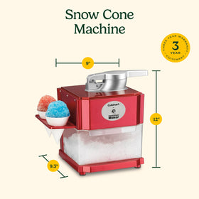 Cuisinart Snow Cone Maker includes cones and paper cups for parties