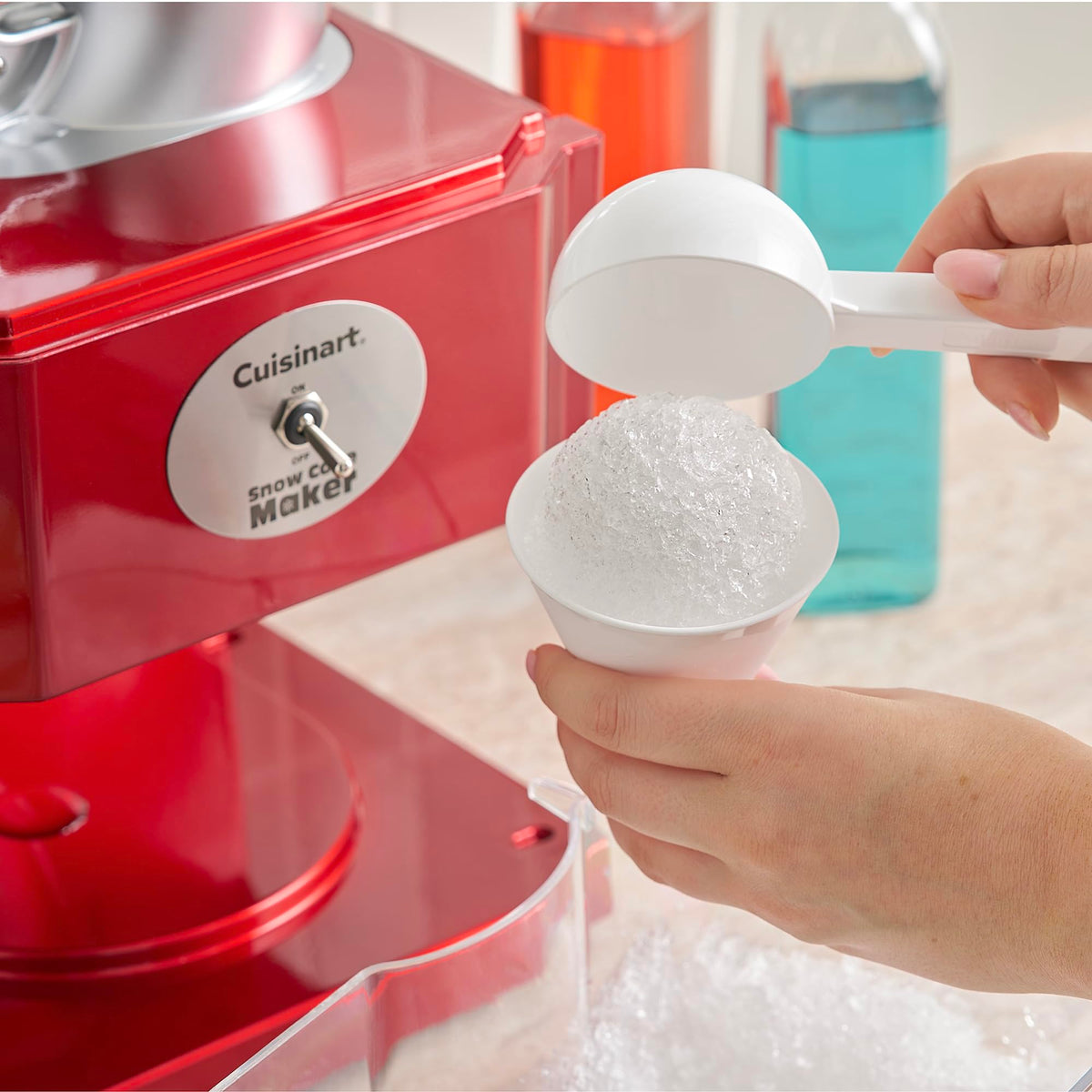 Cuisinart Snow Cone Maker on counter for quick backyard setup