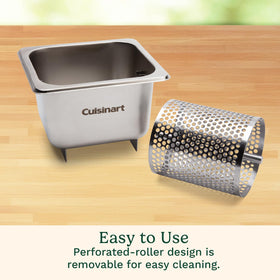 Cuisinart butter wheel perforated roller close-up for easy cleanup