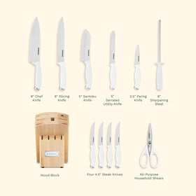 Cuisinart four-piece steak knives deliver smooth, effortless carving.