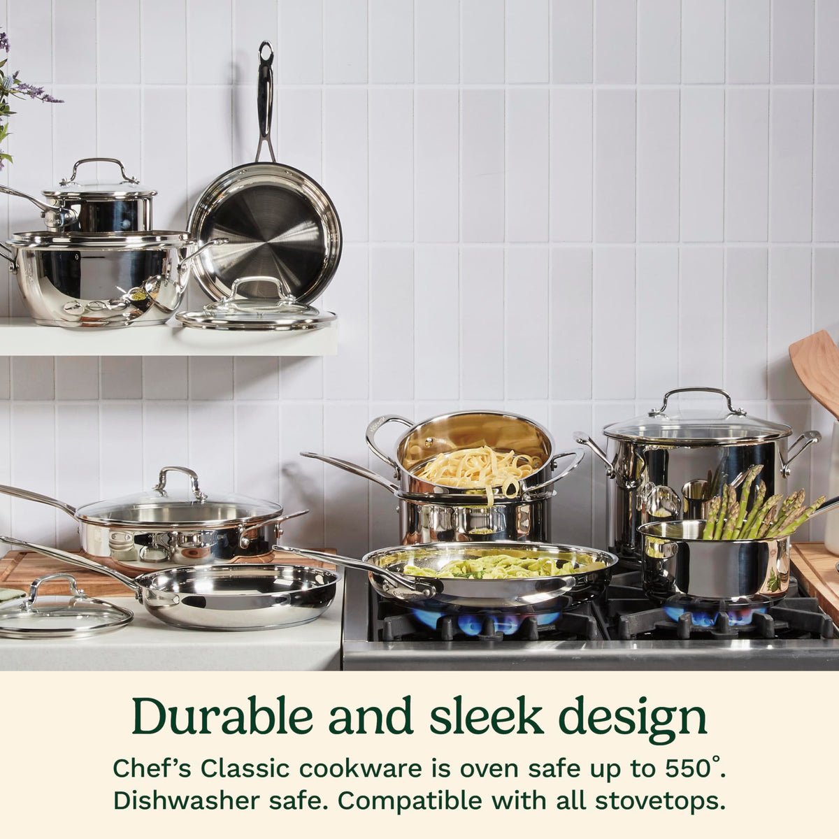 Cuisinart ten-inch open skillet dishwasher-safe for easy cleanup