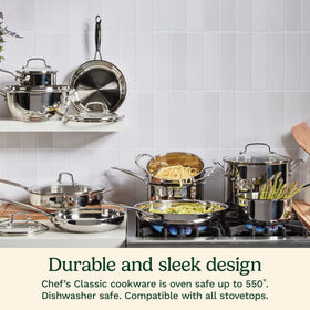 Cuisinart ten-inch open skillet dishwasher-safe for easy cleanup
