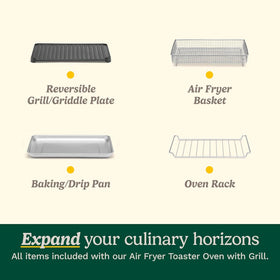 Cuisinart TOA-70NAS baking pan and rack for even baking.