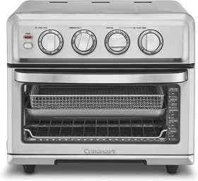 Cuisinart TOA-70NAS front view shows 8-in-1 versatility in a stainless exterior.