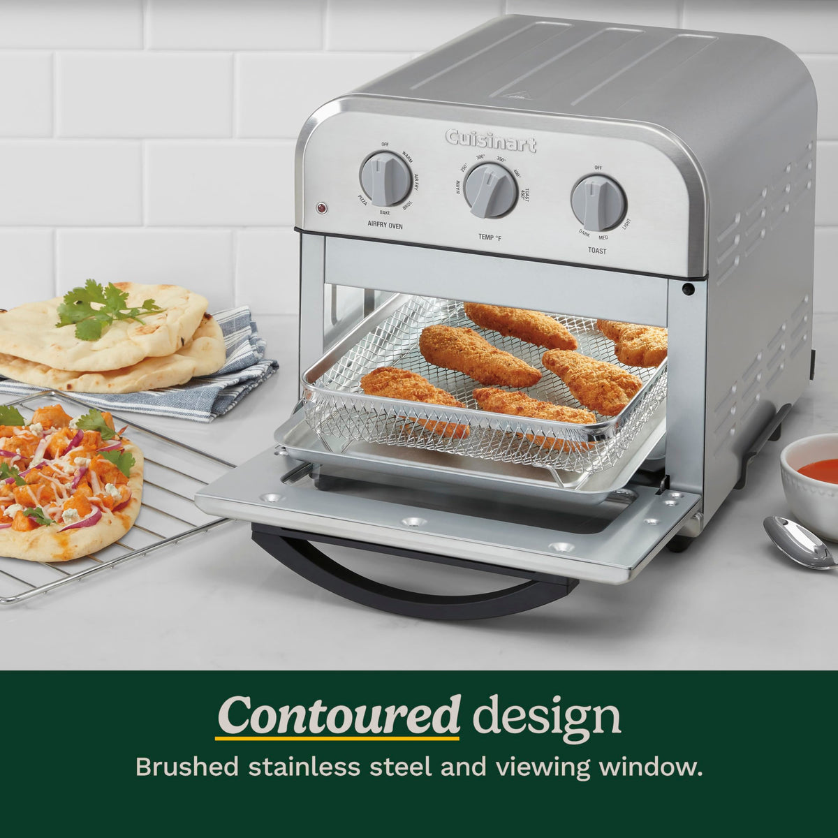 Cuisinart TOA26 6 cooking functions control panel for precise settings.