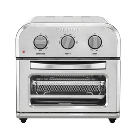 Cuisinart TOA26 front view shows compact stainless steel countertop oven.