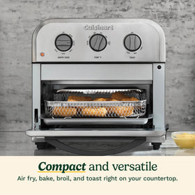 Cuisinart TOA26 inside view with rack demonstrates versatile cooking options.