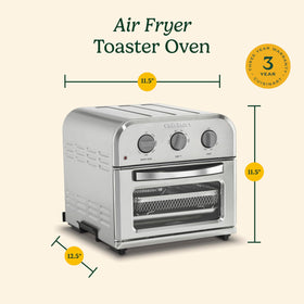 Cuisinart TOA26 stainless steel exterior adds a durable, modern look.