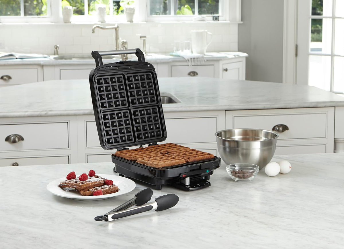 Cuisinart WAF-150NAS five-setting browning control for customized shade.