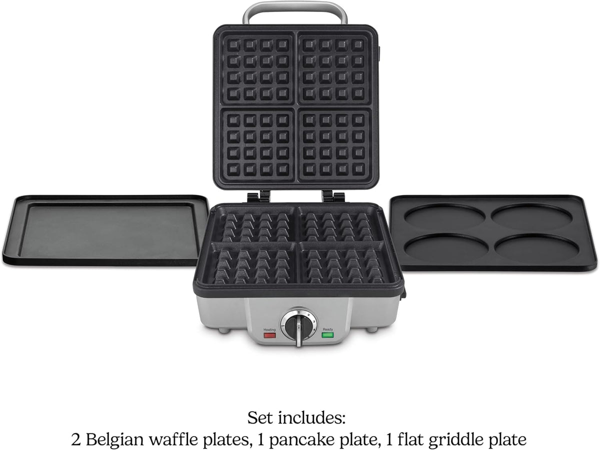Cuisinart waffle maker with recipe book for breakfast inspiration
