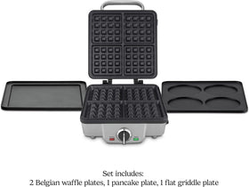 Cuisinart waffle maker with recipe book for breakfast inspiration