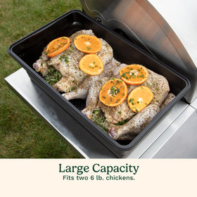 Cuisinart XL Collapsible Marinating Container collapsed for compact storage.