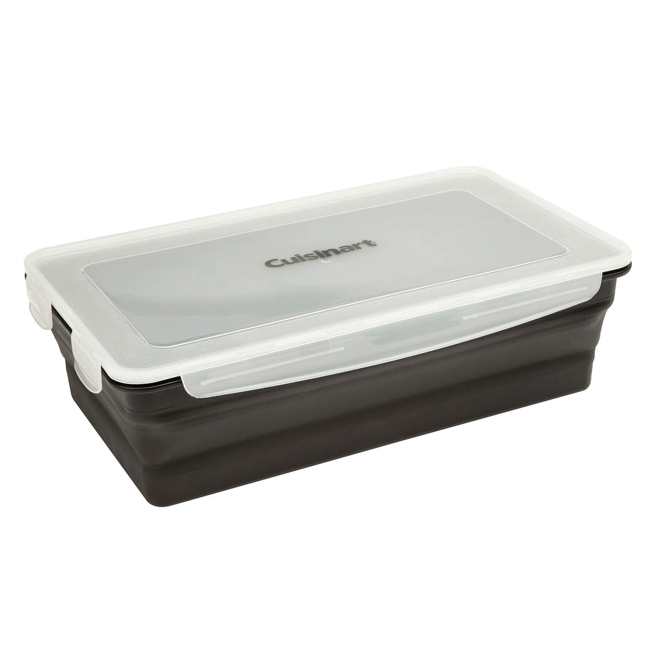 Cuisinart XL Collapsible Marinating Container expanded view showing large capacity for pork shoulder.