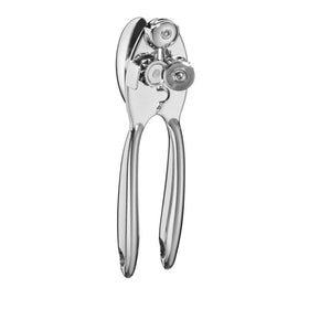 Cuisinart zinc alloy can opener in silver with angled view, durable for daily kitchen tasks