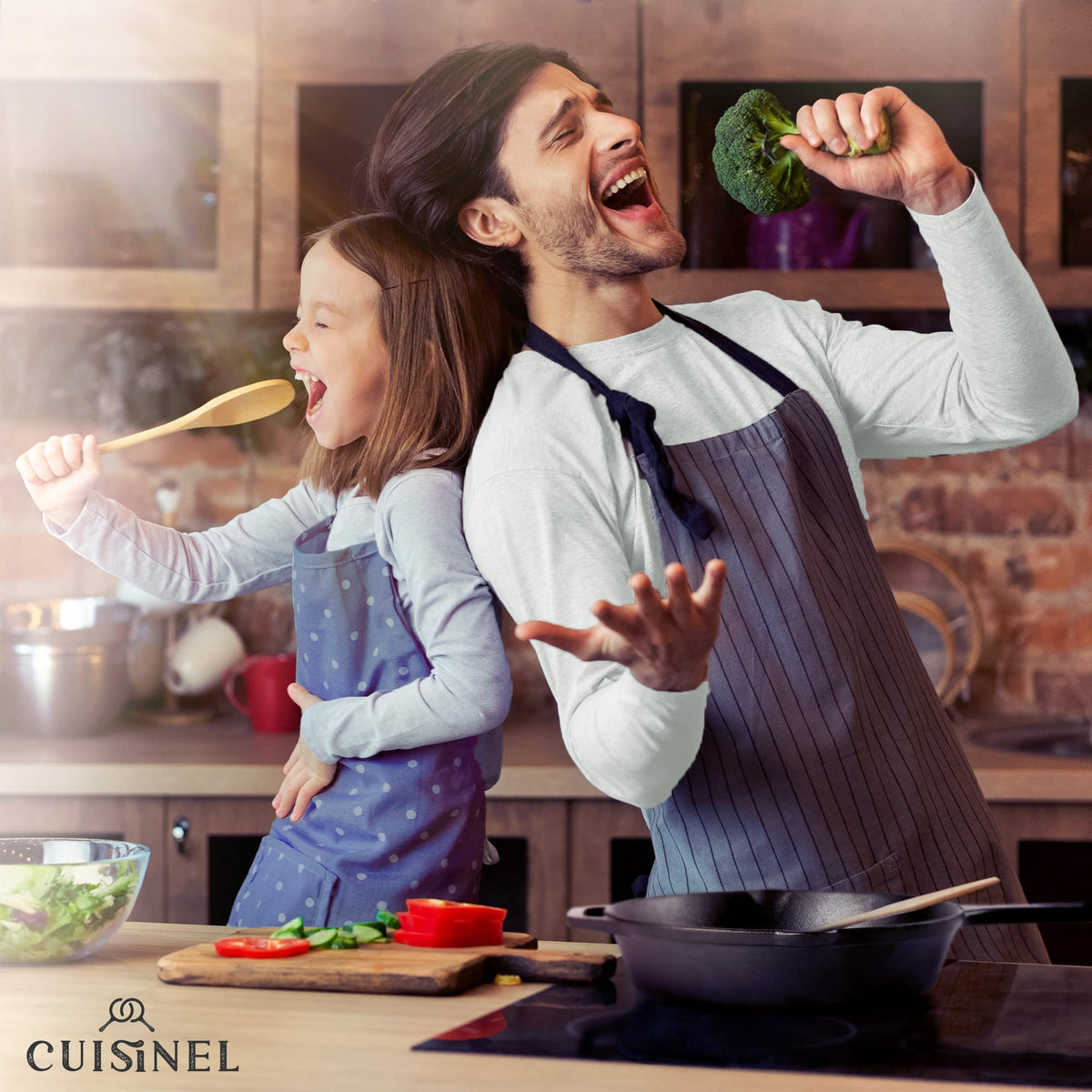 Cuisinel assist handle skillet for easy lifting and maneuvering