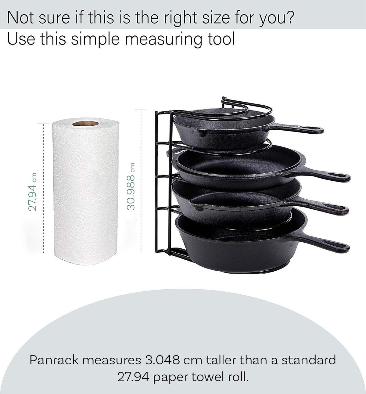 Cuisinel lid and tray storage along with pans keeps kitchen organized
