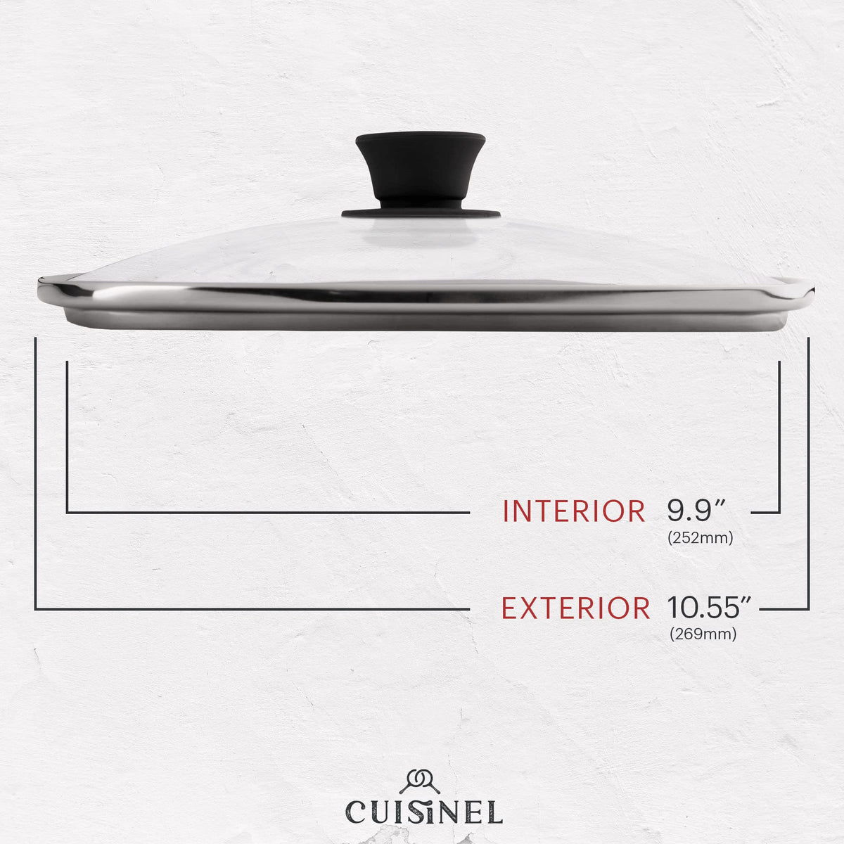 Cuisinel pan scraper in use for easy cleaning and maintenance.