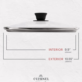 Cuisinel pan scraper in use for easy cleaning and maintenance.