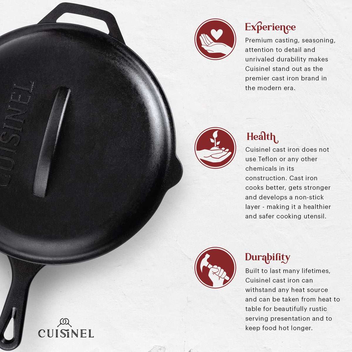 Cuisinel silicone handle holder for secure grip while cooking and transferring
