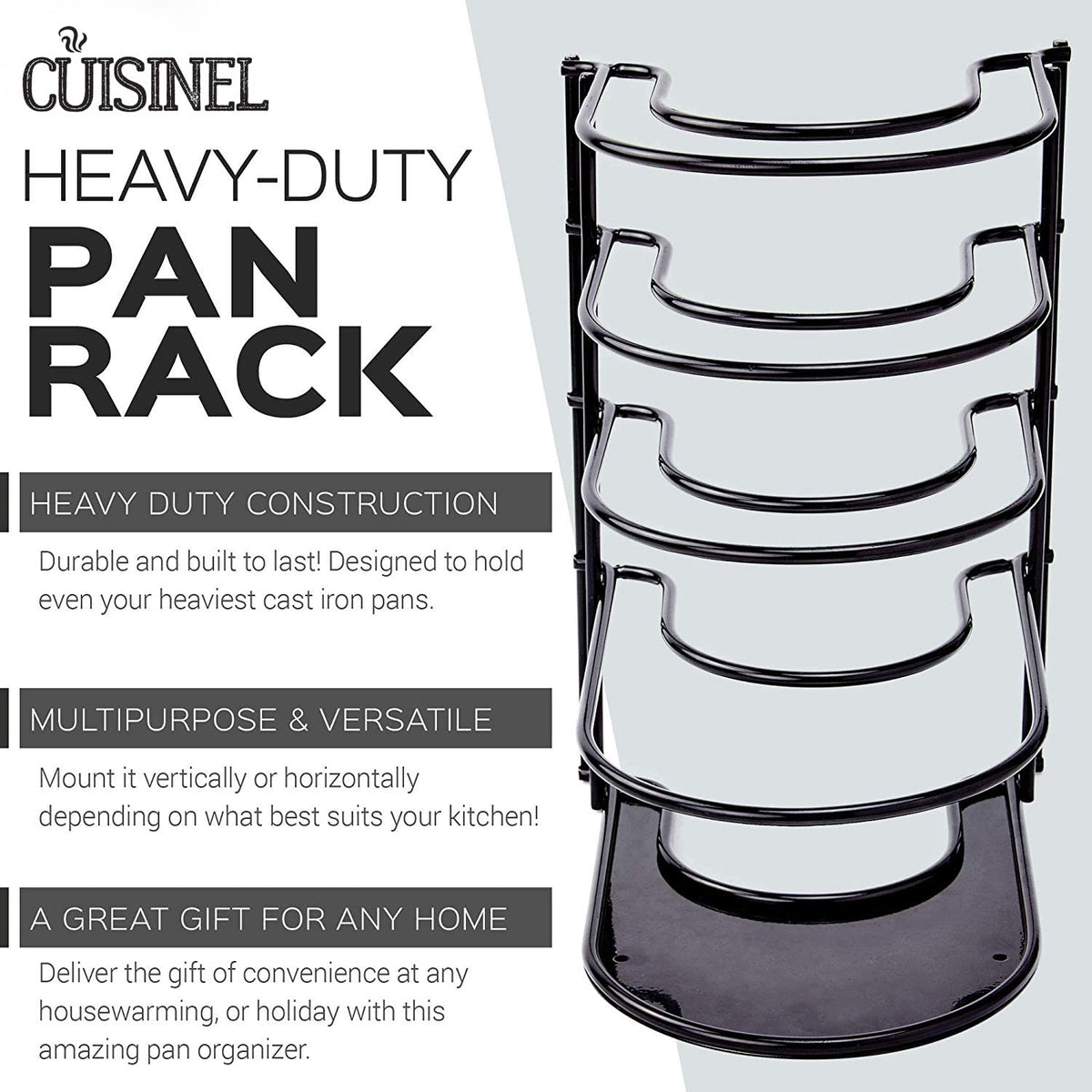 Cuisinel stackable slots maximize space by nesting small pans