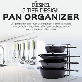 Cuisinel rack mounts vertically or horizontally for flexible fitting
