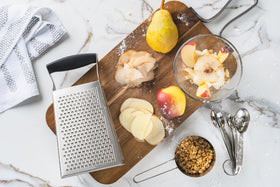 Cuisipro ergonomic, non-slip handle and base for stable use.