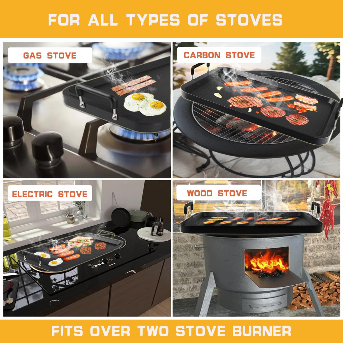 CukAid griddle camping setup demonstrating outdoor cooking versatility
