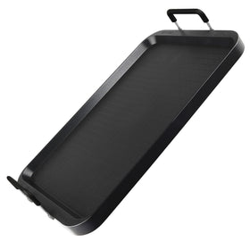 CukAid nonstick griddle front view showing a wide surface for breakfast cooking