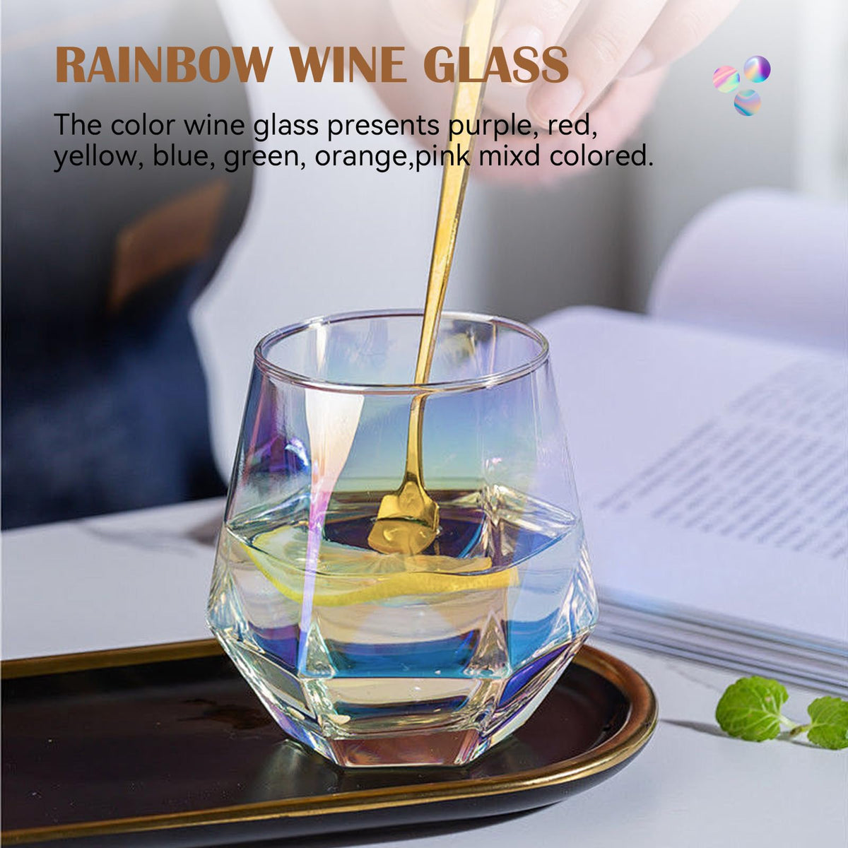 CUKBLESS stemless glass highlights a diamond-inspired design for enhanced wine experience.