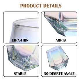 CUKBLESS 10oz stemless glass versatile for white or red wine, cocktails, or water.