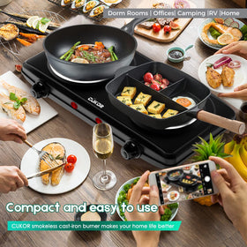 CUKOR compatible with flat-bottom cookware including woks.