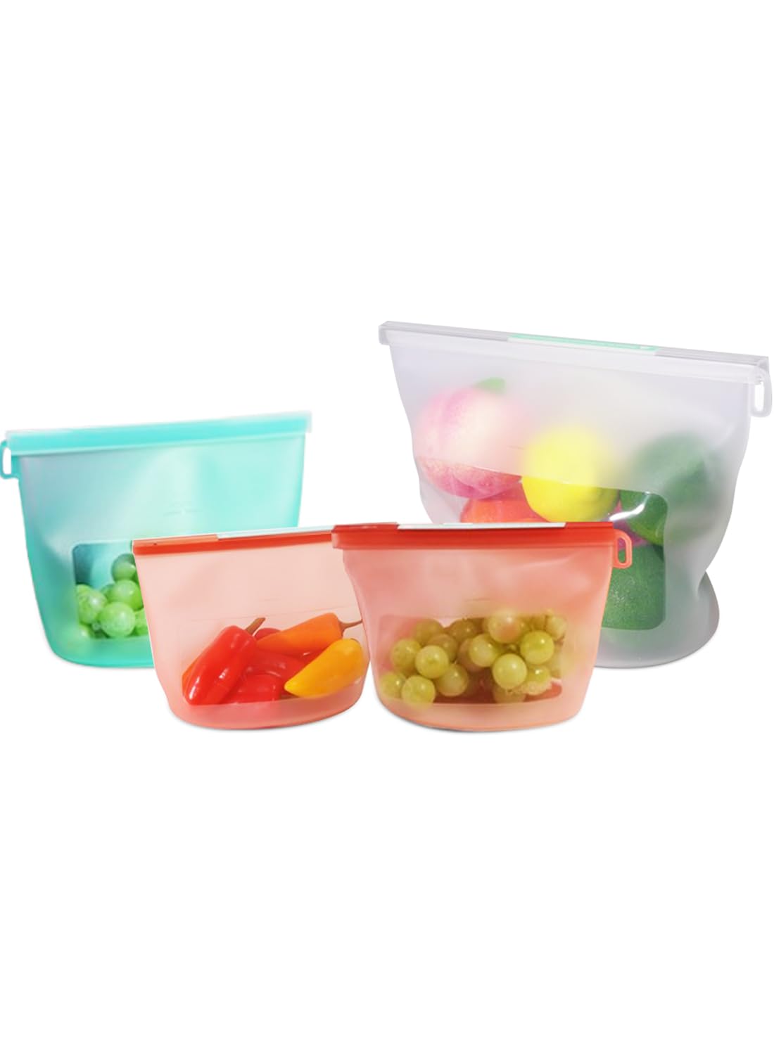 CuLiDing stand-up reusable silicone bags keep foods organized and fresh.