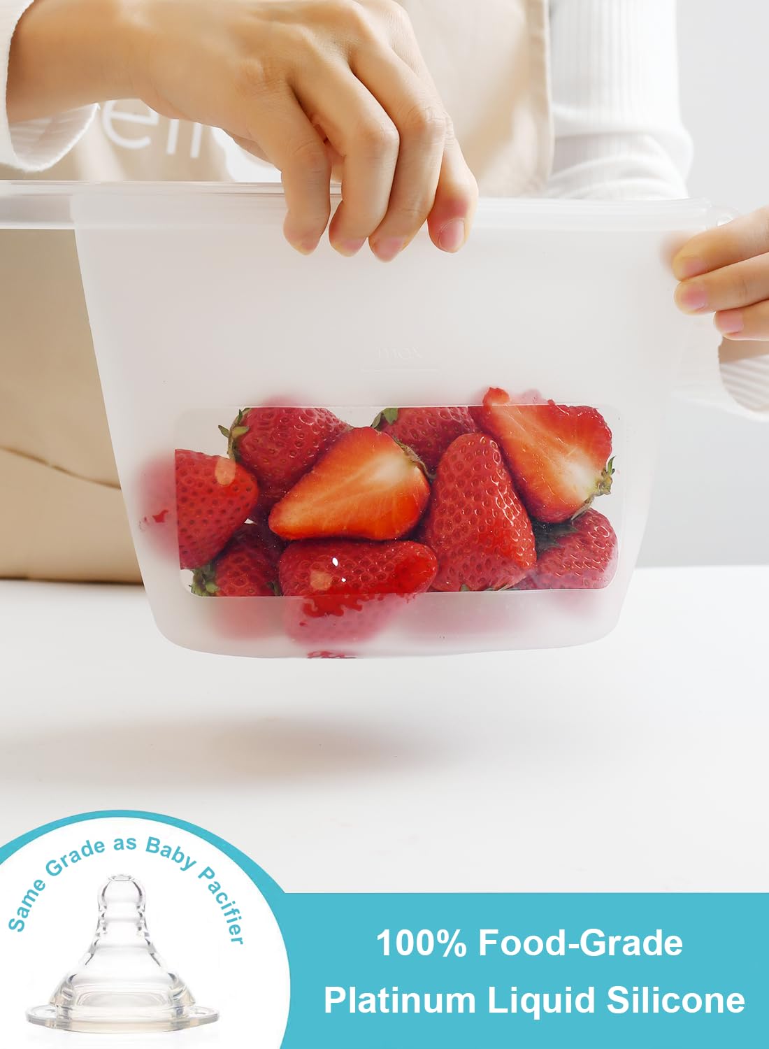 CuLiDing sandwich bags with leakproof seal prevent spills during lunch.