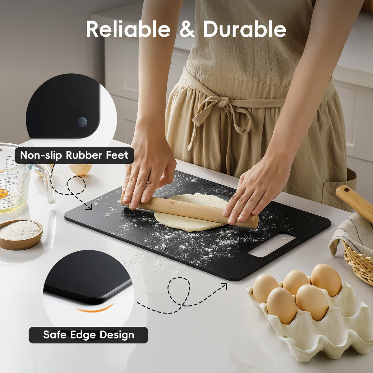 Culiex dishwasher-safe cutting board for effortless kitchen cleaning.