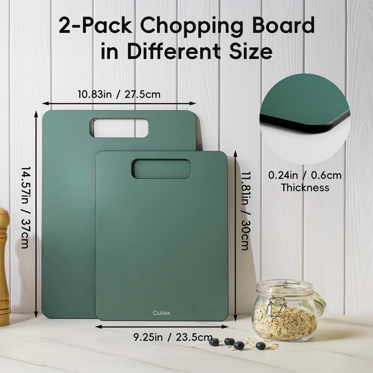 BPA-free and non-toxic Culiex boards support safe everyday meal prep.