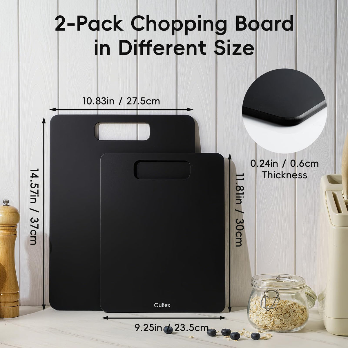 Culiex heat-resistant board doubles as a trivet.