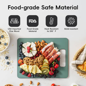 Non-porous, dishwasher-safe Culiex cutting board resists stains and cleans easily.