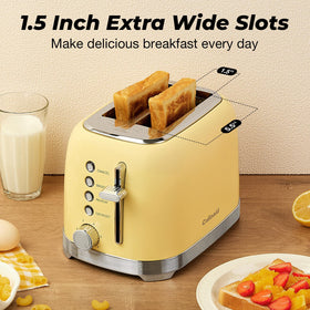 Culinaid Toaster 2 Slice with 1.5-inch wide slots for bagels and thick slices.